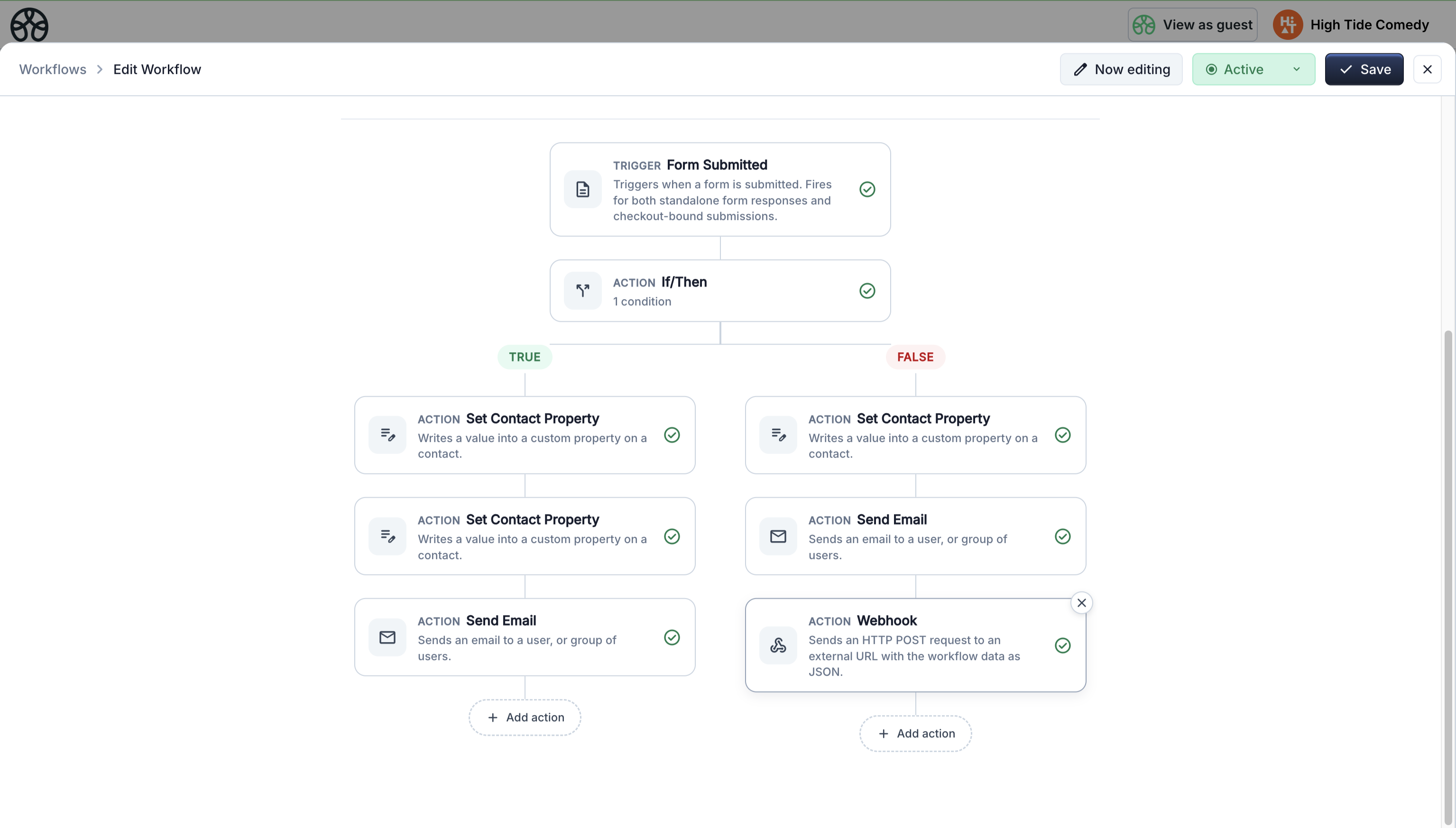 Action chain example