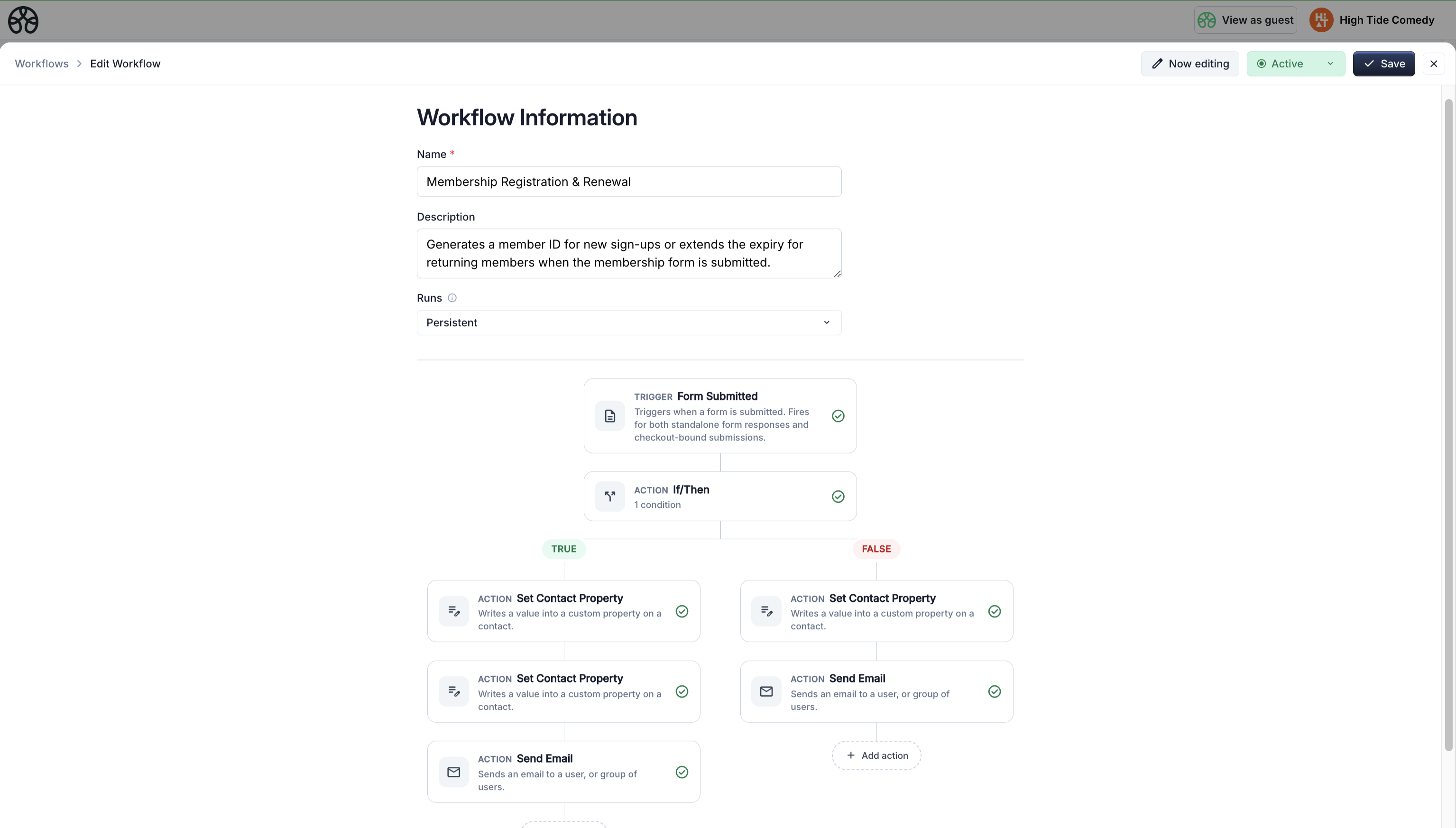 Conditional branches