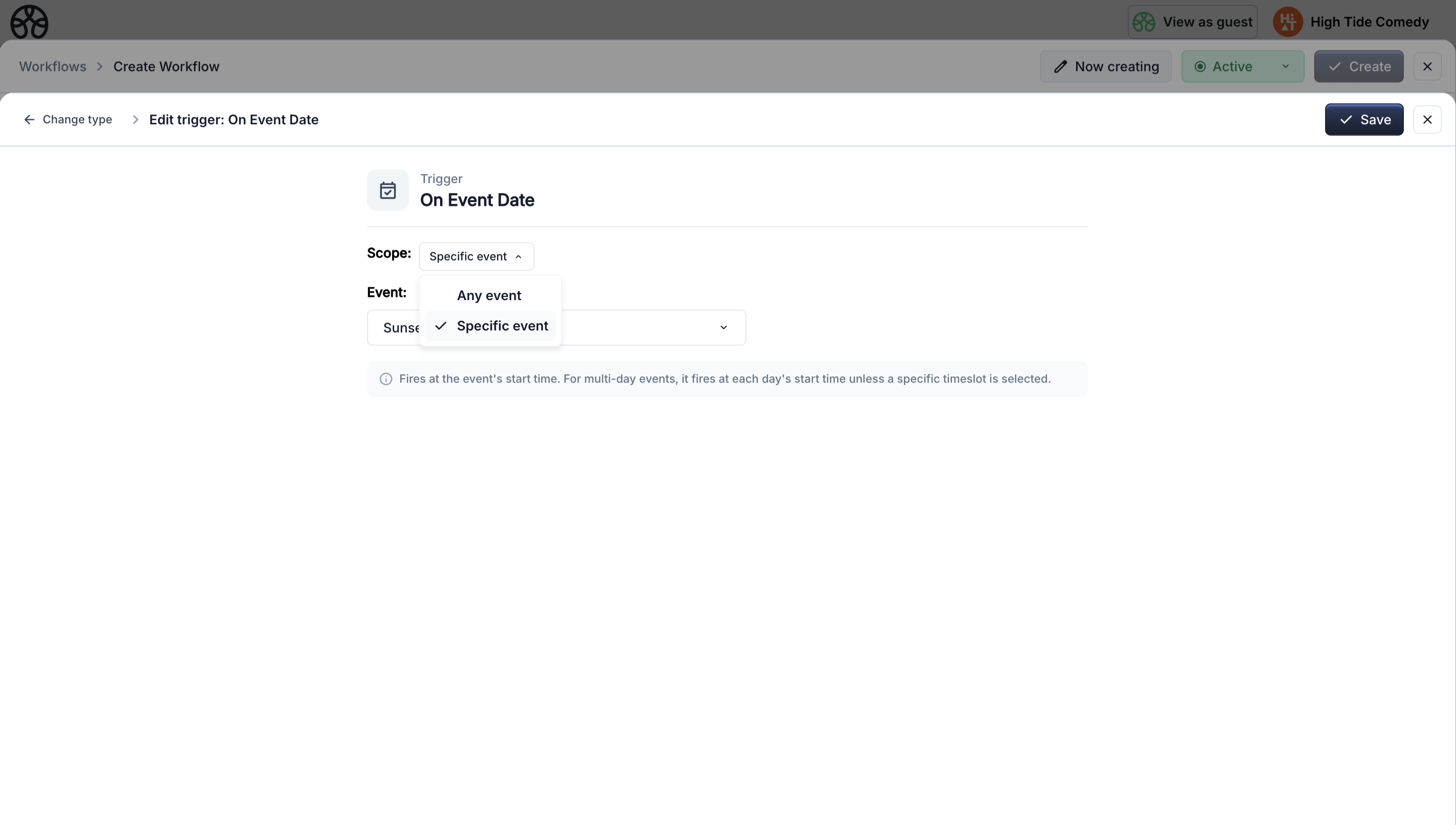 Trigger configuration