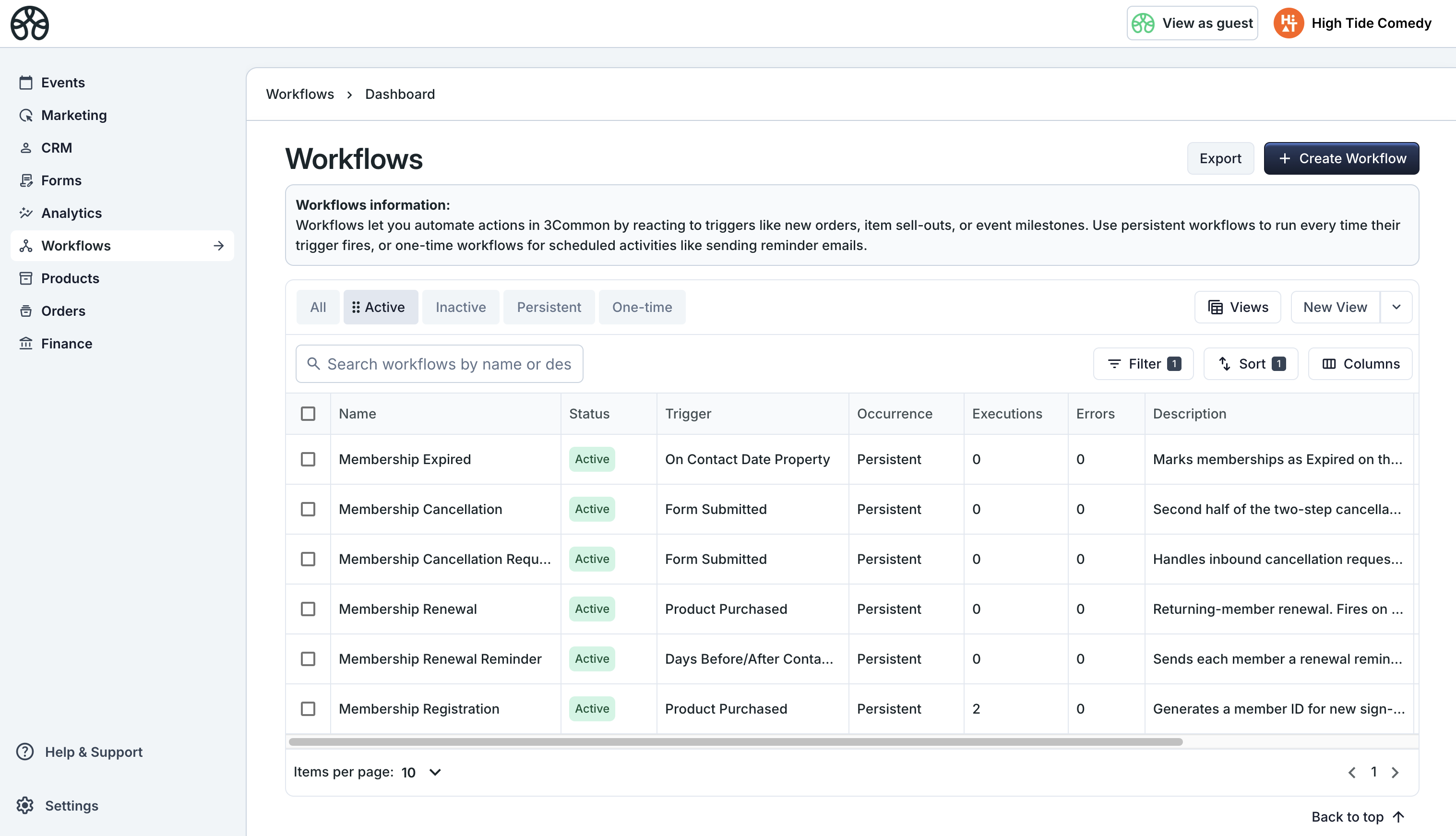 Membership lifecycle: purchase → onboarding → reminder → renewal (verified) → expiry, with a parallel cancellation request → verified cancellation path